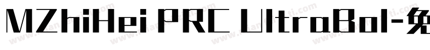MZhiHei PRC UltraBol字体转换
